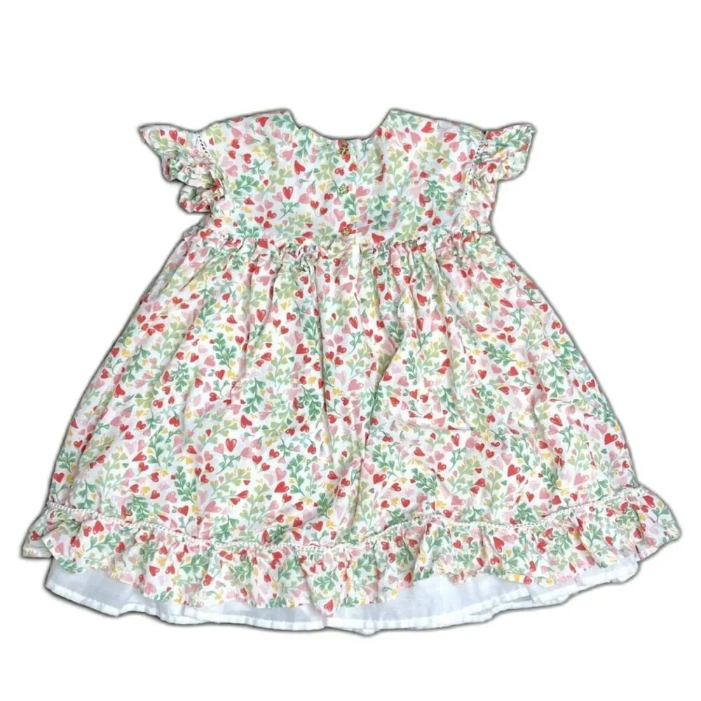 Rachel Zoe Dress Girls Size 4T Snap Back Ruffle‎ Hem Short Sleeves Spring